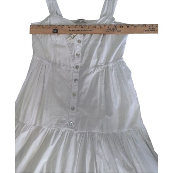 Madewell White Button-Front Maxi Dress Sundress Size 6 - Picture 6 of 12